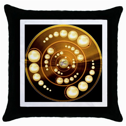 Third Wave Throw Pillow Case (Black) from ArtsNow.com Front