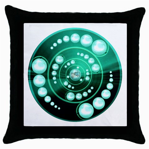 Third Wave Throw Pillow Case (Black) from ArtsNow.com Front