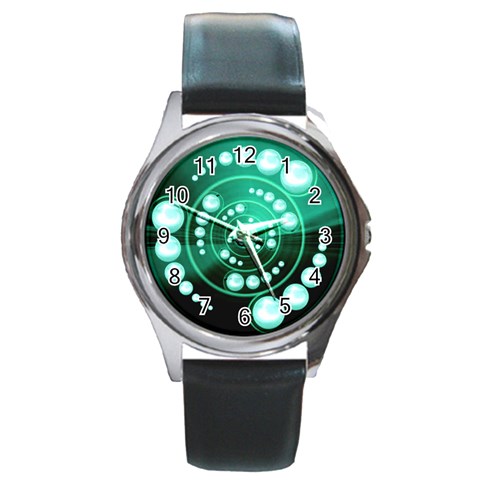 Third Wave Round Metal Watch from ArtsNow.com Front