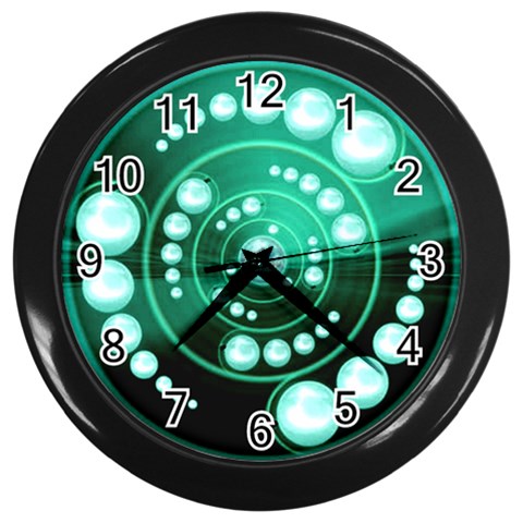 Third Wave Wall Clock (Black with 12 black numbers) from ArtsNow.com Front