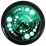 Third Wave Wall Clock (Black with 4 white numbers)