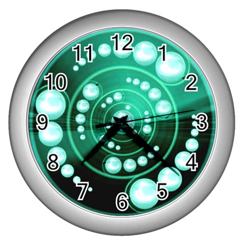 Third Wave Wall Clock (Silver with 12 black numbers) from ArtsNow.com Front