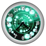 Third Wave Wall Clock (Silver with 12 black numbers)