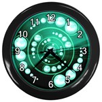 Third Wave Wall Clock (Black with 12 white numbers)