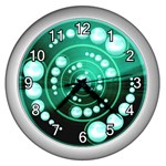 Third Wave Wall Clock (Silver with 12 white numbers)