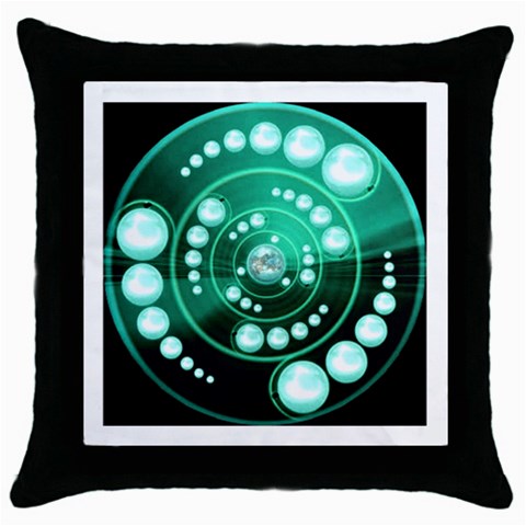 Third Wave Throw Pillow Case (Black) from ArtsNow.com Front