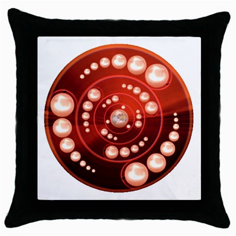 Third Wave Throw Pillow Case (Black) from ArtsNow.com Front