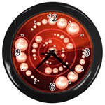 Third Wave Wall Clock (Black with 4 black numbers)