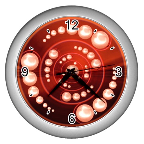 Third Wave Wall Clock (Silver with 4 black numbers) from ArtsNow.com Front