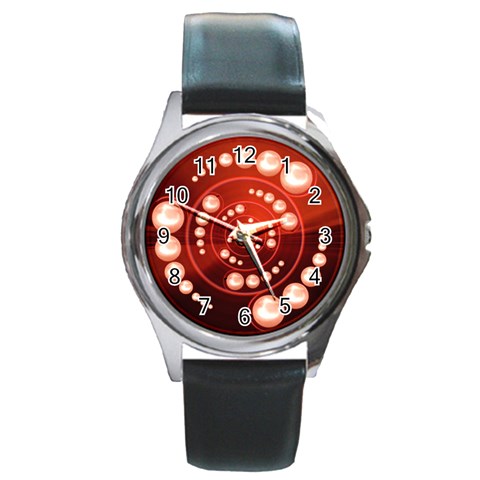 Third Wave Round Metal Watch from ArtsNow.com Front