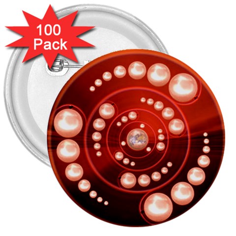 Third Wave 3  Button (100 pack) from ArtsNow.com Front