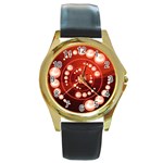 Third Wave Round Gold Metal Watch