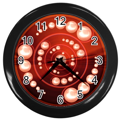 Third Wave Wall Clock (Black with 12 black numbers) from ArtsNow.com Front