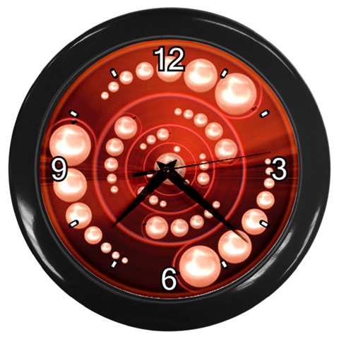 Third Wave Wall Clock (Black with 4 white numbers) from ArtsNow.com Front