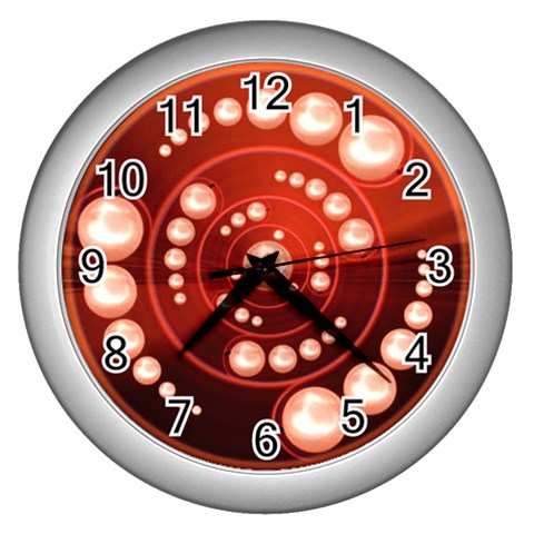 Third Wave Wall Clock (Silver with 12 black numbers) from ArtsNow.com Front