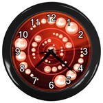 Third Wave Wall Clock (Black with 12 white numbers)