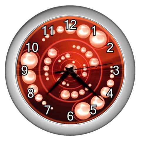 Third Wave Wall Clock (Silver with 12 white numbers) from ArtsNow.com Front