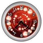 Third Wave Wall Clock (Silver with 12 white numbers)