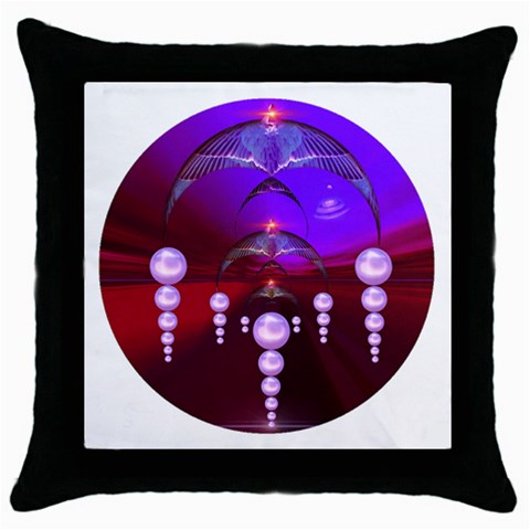 Transition Throw Pillow Case (Black) from ArtsNow.com Front