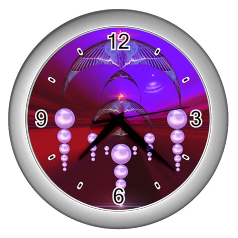 Transition Wall Clock (Silver with 4 black numbers) from ArtsNow.com Front