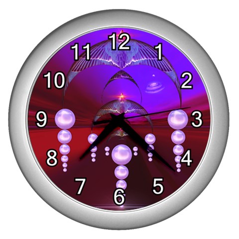 Transition Wall Clock (Silver with 12 white numbers) from ArtsNow.com Front