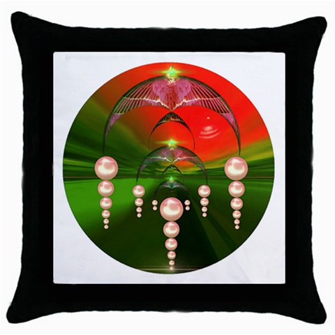 Transition Throw Pillow Case (Black) from ArtsNow.com Front