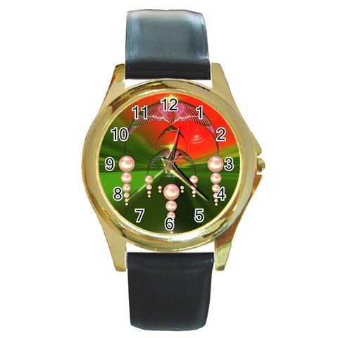 Transition Round Gold Metal Watch from ArtsNow.com Front