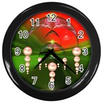 Transition Wall Clock (Black with 12 black numbers)