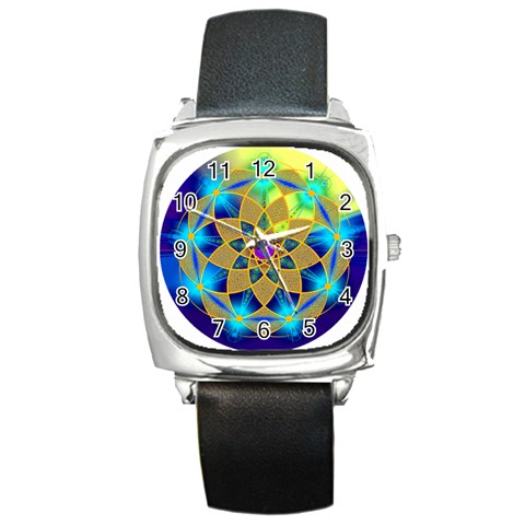 Unconditionality Square Metal Watch from ArtsNow.com Front