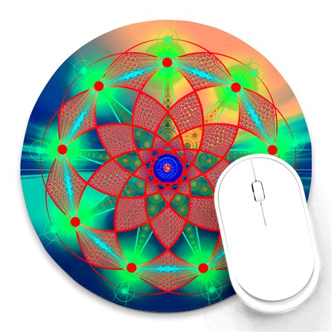 Unconditionality Round Mousepad from ArtsNow.com Front