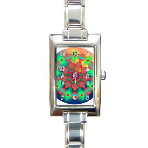 Unconditionality Rectangular Italian Charm Watch from ArtsNow.com Front