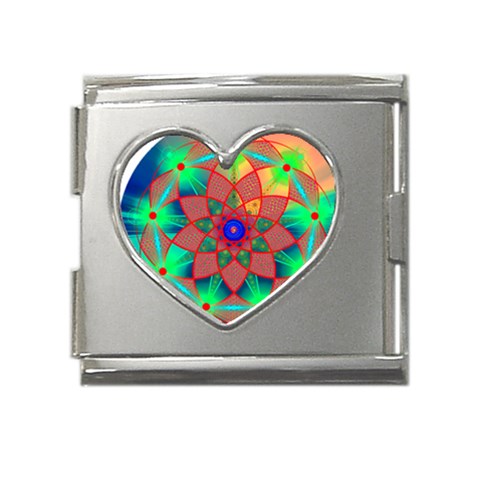 Unconditionality Mega Link Heart Italian Charm (18mm) from ArtsNow.com Front