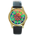 Unconditionality Round Gold Metal Watch