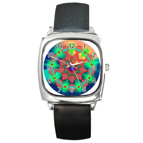 Unconditionality Square Metal Watch from ArtsNow.com Front