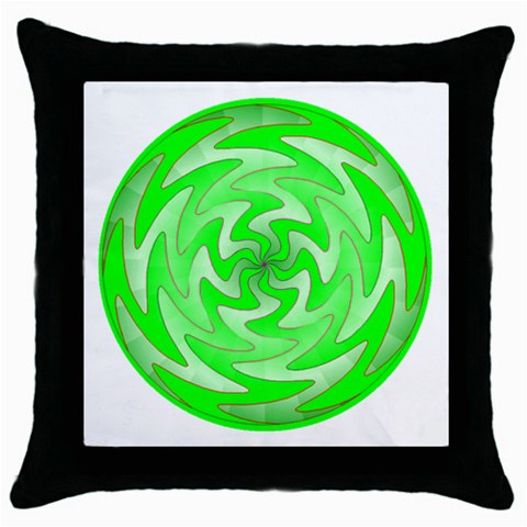 Vibration Throw Pillow Case (Black) from ArtsNow.com Front