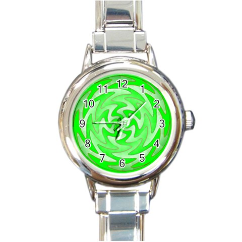 Vibration Round Italian Charm Watch from ArtsNow.com Front