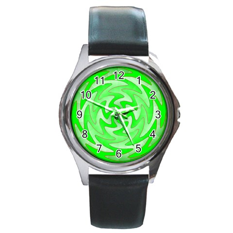 Vibration Round Metal Watch from ArtsNow.com Front