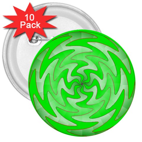 Vibration 3  Button (10 pack) from ArtsNow.com Front