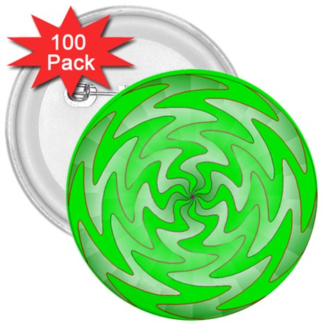 Vibration 3  Button (100 pack) from ArtsNow.com Front