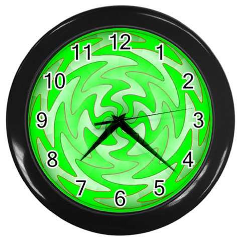 Vibration Wall Clock (Black with 12 black numbers) from ArtsNow.com Front