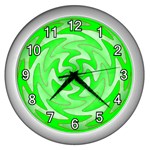 Vibration Wall Clock (Silver with 12 white numbers)