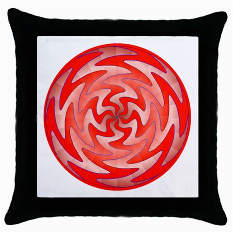 Vibration Throw Pillow Case (Black) from ArtsNow.com Front