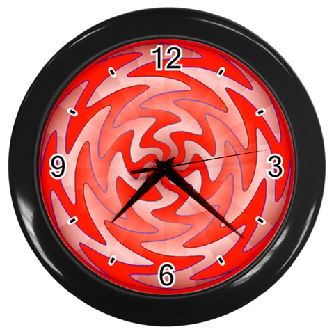 Vibration Wall Clock (Black with 4 black numbers) from ArtsNow.com Front