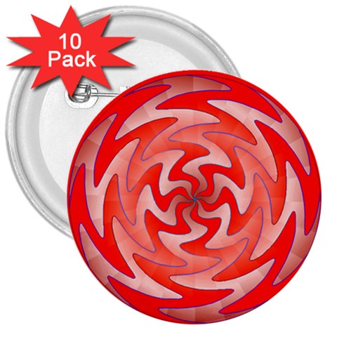 Vibration 3  Button (10 pack) from ArtsNow.com Front