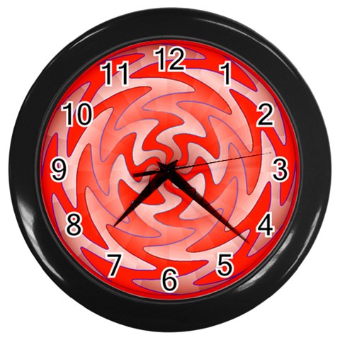 Vibration Wall Clock (Black with 12 black numbers) from ArtsNow.com Front