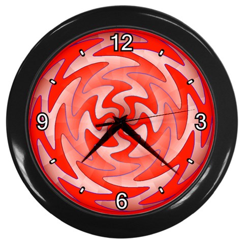 Vibration Wall Clock (Black with 4 white numbers) from ArtsNow.com Front