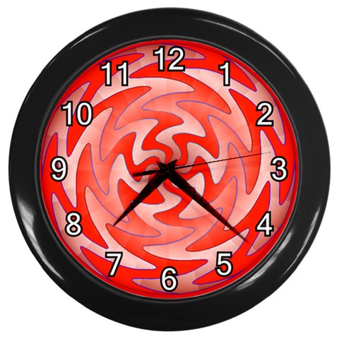 Vibration Wall Clock (Black with 12 white numbers) from ArtsNow.com Front