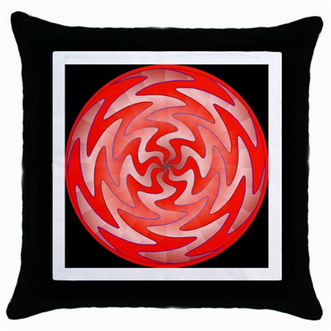 Vibration Throw Pillow Case (Black) from ArtsNow.com Front