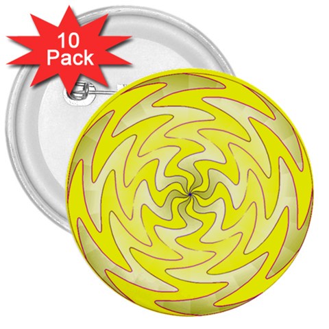 Vibration 3  Button (10 pack) from ArtsNow.com Front