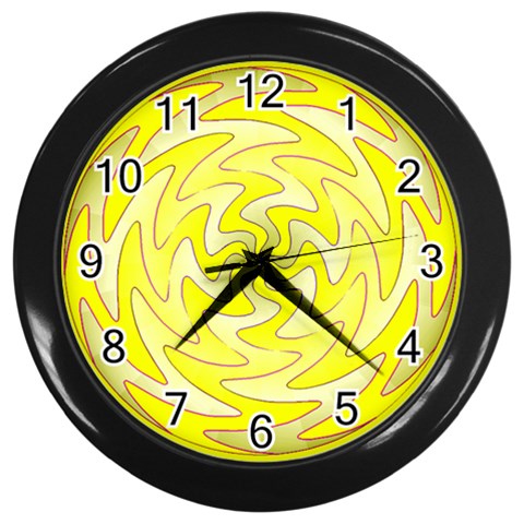 Vibration Wall Clock (Black with 12 black numbers) from ArtsNow.com Front